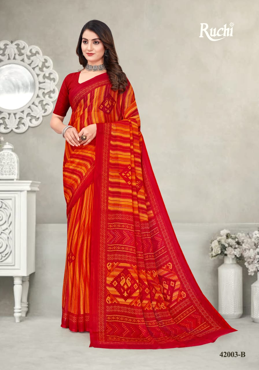 Star Chiffon Vol 192 By Ruchi Chiffon Surat Daily Wear Saree Wholesale Market